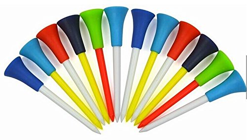 suzakoo 8PCS One Set Golf Nail Tees Soft Rubber Sleeve Ball Nail Plastic Random Color Selling