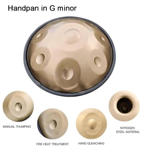 TOCTUS Handpan Steel Drum 9 Tonos Negro 18 pulg miniatura 2