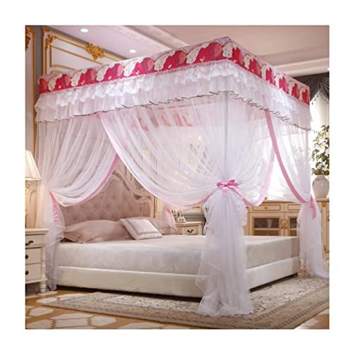 GTHTUHFD Premium Mosquito Net Canopy For Beds - Summer Protection Mesh Drapes, Dust-Proof Bed Curtain With Stainless Steel Brackets, Ideal For Bedrooms And Outdoor Use,4#-180X200cm/71X79