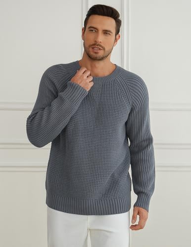 Men's Pullover Sweater Crewneck Waffle Knitted Sweaters Long Sleeve Knitwear Sweaters for Fall Winter 2025 Trendy2