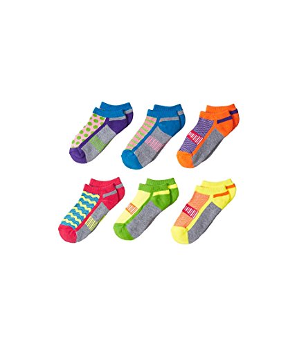 Jefferies Socks Girls' Sporty Half Cushion Low Cut Socks 6 Pack