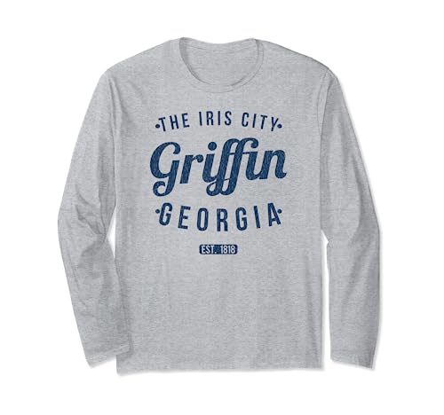 Recuerdo retro vintage de Griffin Georgia, GA Griffin Manga Larga