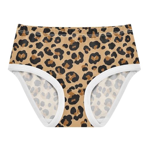 Classic Leopard Spots Brown Tan Toddlers Underwear Floral 2t Cotton Cute Panties Girl Fancy Briefs Kids Undies