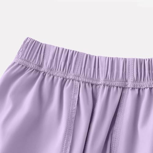 Boys Cargo Pants Casual Solid Color Elastic Wasit Trouser Lightweight Lounge Pull On Hiking Pants for Kids 3-16 Years4