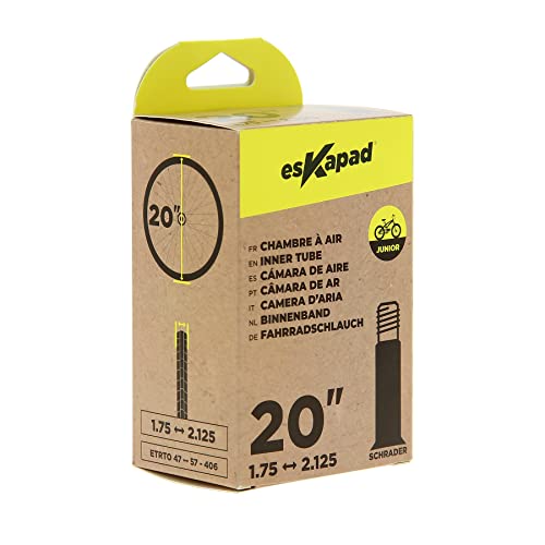 esKapad Inner Tube 20 Inches x 1.75/2 to 125 Schrader Valve Junior Unisex Youth Bike, Black, x1.75 to 2.125 - Image 4