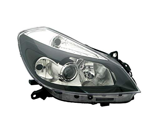 V-MAXZONE PARTS Right Headlight compatible with Renault Clio III 2005 2006 2007 2008 2009 VP835P Front Car Light Lamp Headlamp Passenger Side Headlights Assembly Projector Black LHD