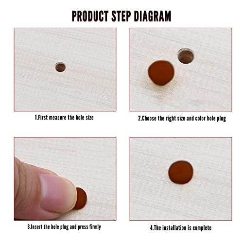 Image of MroMax 100Pcs Screw Cap Cover 3 /16inch Bottom Dia Fit for 4.5-5mm Diameter Hole Plastic Tube Cover Shelf Peg Hole Plugs for Cupboard Bookshelf Shelf Closet Cabinet Bracket Furniture Red Brown Tone