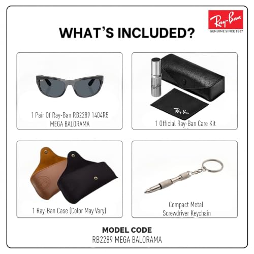 Image of Ray-Ban RB2289 MEGA BALORAMA Square Sunglasses with Official Eyewear Kit