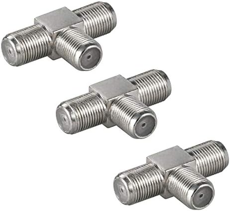 2 sztuki wtyczki F do kabla satelitarnego do Ø 6,5 mm - niklowane CU, szeroka nakrętka