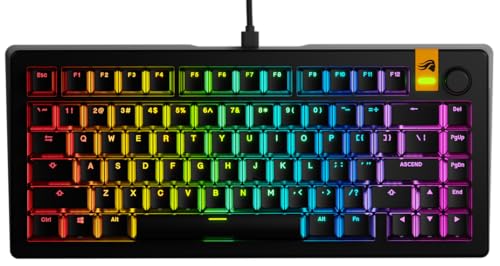 Glorious Gaming GMMK 3 tastiera Rapid Trigger, Hall Effect, polling 8K, switch magnetici e meccanici MX, tastiera 75% hot swap, guarnizioni modulari, Doubleshot Keycaps in PBT, QWERTY USA - Nero - Tastiera gaming - Immagine 8