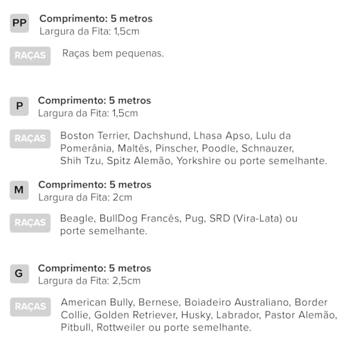 Coleira Guia para Cachorro Pet 5 Metros Namu (M)