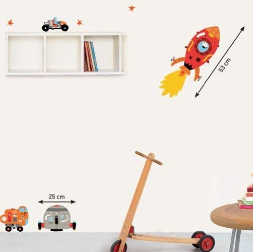 DRAEGER PARIS 1886 Niños Pared Adhesivo Mundo habitación con Space Shuttle