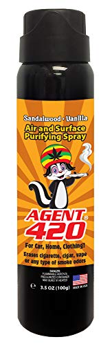 Agent 420-3.5 oz Odor Destroying Spray for Eliminating Unwanted Odors in Your House, Car or Apartment, Freshen Up The Crib (Sandalwood Vanilla)