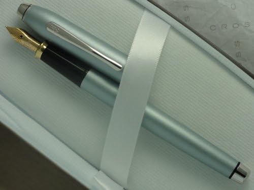Cross Made in the USA Townsend Matte Sky Blue Fountain Pen with Solid 14kt Gold Xf Nib