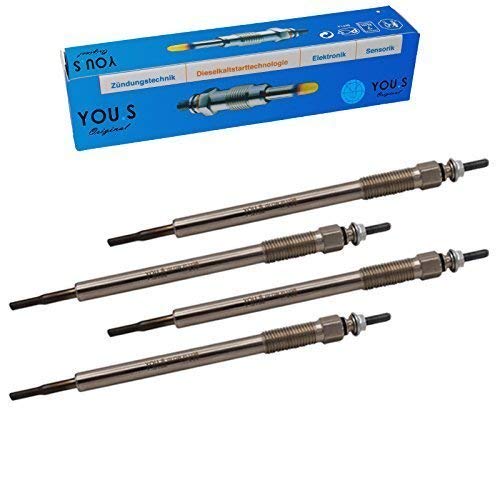 YOU.S Original 19850-26010 Glühkerzen Länge 160 mm Spannung 11 V (4 Stück