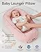 Baby Lounger Pillow, Adjustable Baby Lounger for Newborn 0-24 Months, Breathable & Soft Infant Lounger, Tummy Time Baby Lounger for Home and Travel, Baby Girls & Boys Babies Stuff, Pink