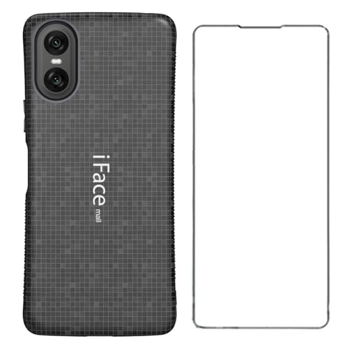 iFace mall Xperia 10 VI 用 ケース & 強化ガラスフィルムセット 2点 SO-52E SOG14 A402SO XQ-ES44 カバー 軽量 薄型 ワイヤレス充電 アイフェイス モール エクスペリア 10VI 耐衝撃 TPU 2重構
