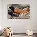 XEDYYYI Nude Art Poster Sexy Woman Back Lying in The Bed Nude Painting Naked Woman in White Sheets Canvas Painting Posters And Prints Wall Art for Living Room Bedroom Decor 36x24inch(90x60cm)