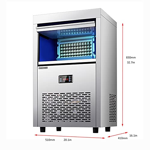 Máquina de hielo comercial de acero inoxidable GRFIT 165 lb/24h miniatura 2