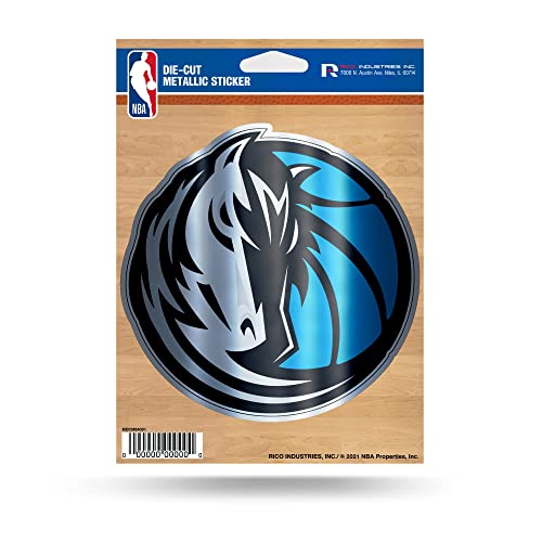 Rico Industries NBA Basketball Dallas Mavericks 5" x 7" Metallic Die-Cut Decal