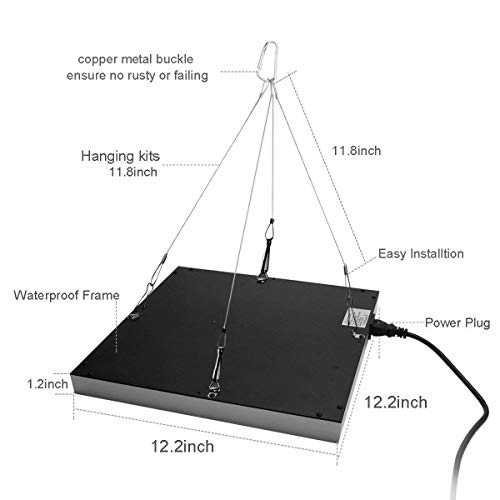 Exmate LED Grow Lights Full Spectrum 45W,225 LEDs Plant Grow Lights Indoor IR and UV for Plant Vegetables Flowers Growth