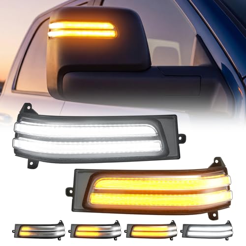 SHINEFIT Sequential LED Mirror Turn Signal DRL Lights for 2025-2026