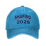 bamgen Shapiro 2028 Hats Josh-Shapiro for President Men Women Retro Cap Cotton Hat Blue