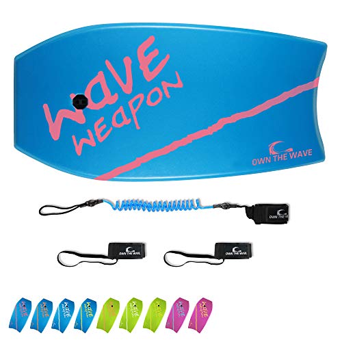 Own the Wave 37" Bodyboard for Kids and Adults - HDPE Slick Bottom