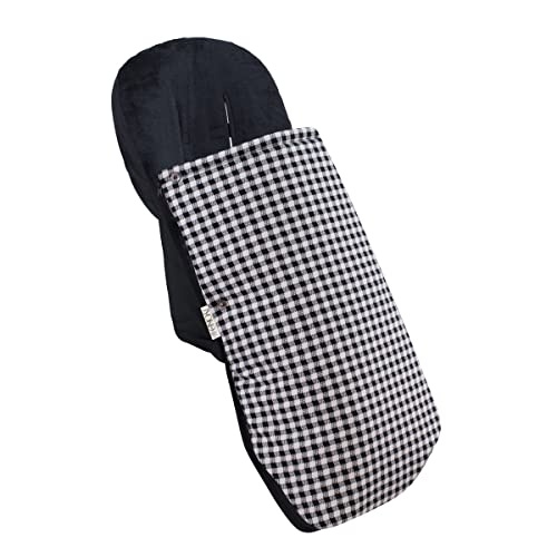 JYOKO Kids Saco Universal para Cochecito, Sacos de Abrigo para Carritos, Saco Invierno Silla Paseo, Saco de Silla de Bebe con Cremallera Desmontable, Capa Regulable, Tejido Antimanchas (Vichy, Polar)