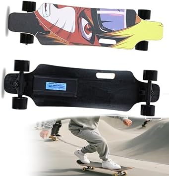 Electric Skateboard, All Terrain Mountain Board with 15km Range, 24km/h Top Speed, Complete Longboard Skateboard with Remote for Adults