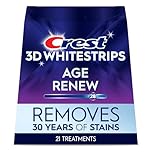 Crest 3D Whitestrips Age Renew At-home Teeth Whitening Kit, 21 Treatments, 28 Levels Whiter
