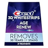 Crest 3D Whitestrips Age Renew At-home Teeth Whitening Kit, 21 Treatments, 28 Levels Whiter