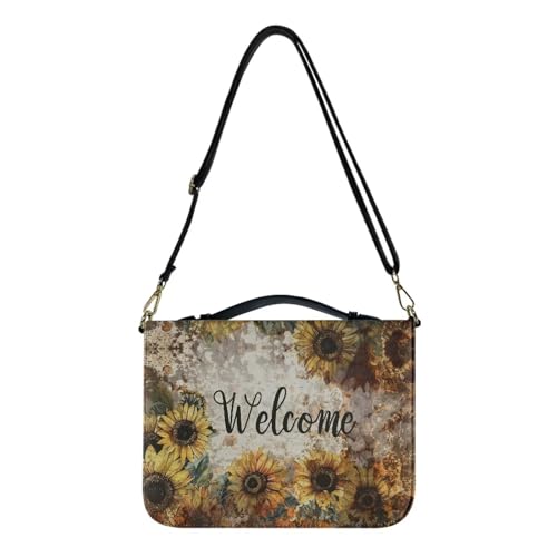 Bible Cover Case for Women, Scripture Carrying Case Leather Bible Holder Church Bag Protective Covers for Bibles