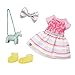 Glitter Girls Puppenkleidung 36 cm Puppen Outfit – Kleid, Einhorn Tasche, Schleife und Schuhe – Zubehör für Puppen, Spielzeug ab 3 Jahren