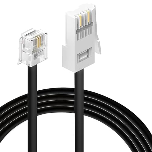 HAWAKA Telephone Extension Cable For Home&Office 1PC 5M Bt Phone Line Plug To Rj11 Male Crossover Telephone Cable 2 Pin 6p2c Lead For Landline Modem Fax