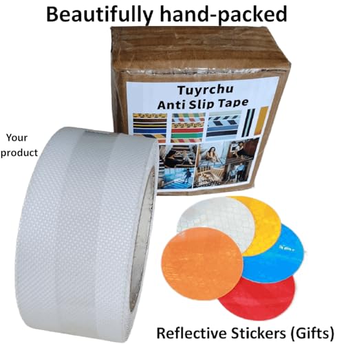 Image of Anti Slip Tape 2 Inch Wide, Waterproof Grip Adhesive Heavy Duty High Traction Friction for Indoor /Outdoor Steps (17 Ft /Clear).