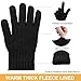 lifwimner Winter Handschuhe Damen Touchscreen Warme Fleece Strickhandschuhe Thermo Winterhandschuhe für Outdoor Sport Laufen Radfahren Freizeit(Schwarz)
