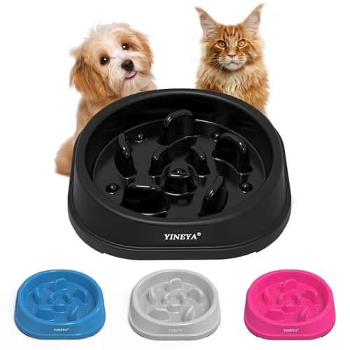 YINEYA 1 Stück Hundenapf Set, 1 Cups Anti Schling Napf Katze, Labyrinth Antischlingnapf Katze Schlingnapf Hunde, Futternapf und Fressnapf Anti...