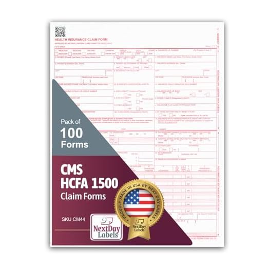 NextDayLabels CMS 1500 / HCFA 1500 Insurance Claim Forms, 100 Sheets
