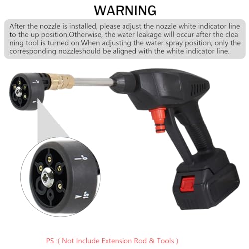 Image of HASTHIP Car Pressure Washer Nozzle - Rotationally Adjustable Washer Nozzle - 6 Modes Multifunctional ABS Material High-Pressure Car Universal for Cleaners