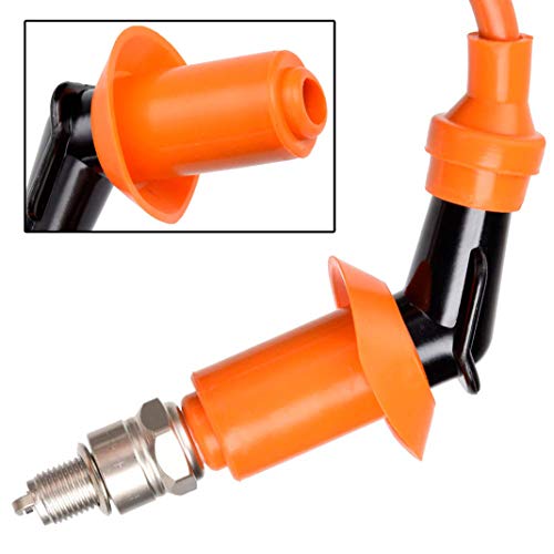 Mecotime Ignition Coil Spark Plug For Gy6 50Cc 70Cc 90Cc 110Cc 125Cc 150Cc Automotive Racing 4-Stroke Engine Motorcycle Honda Quad Atv Dirt Bike Taotao Scooter Moped Go Kart Pit Dirt Racing Bike #TOP4