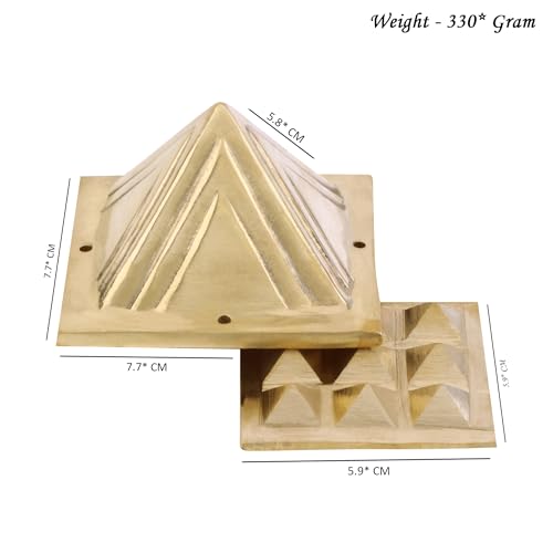 Image of Vastu Brass 2 Layer Pyramid |Size- 3-Inch | Pyramid for Positive Energy, Health & Wealth | Vastu Dosh Remedies for Home & Office | Direction - SW, WEST | Pack of 1