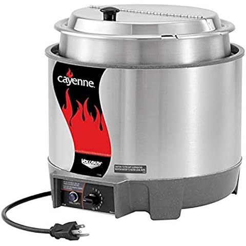 Vollrath 72009 Cayenne 11-Quart Round Heat 'N Serve Rethermalizer (w/Inset and Cover), 120-Volts, NSF, Silver, "12-5/8"" Dia. x 9-5/8""h" Cover