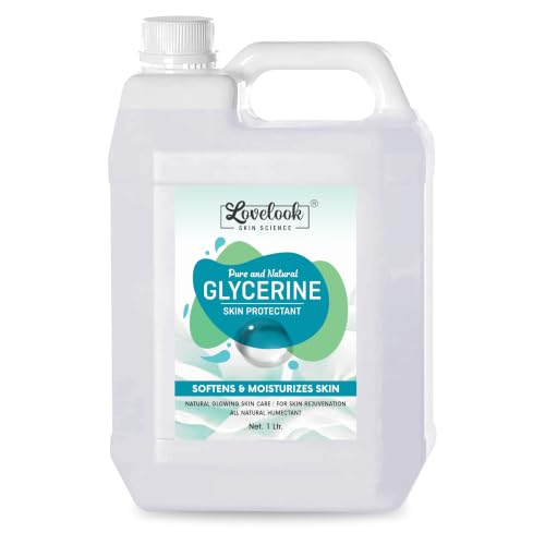 Image of 100% Pure Glycerin 1 Litre | Skin Moisturizer for Face, Hands & Body | Hydrating Liquid for Dry Skin & Hair Care | Multipurpose Beauty Care