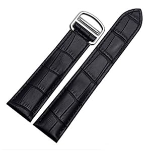 16mm 18mm 20mm Crocodile skin pattern Leather Watch Band Strap buckle For Cartier tank