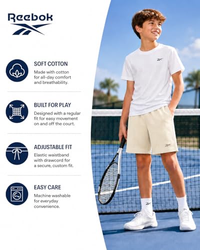 Reebok Boys French Terry Pull-On Pocket Shorts for Sports & Play 2-Pack - image 5