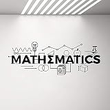 NSRJDSYT Decalcomanie da Muro di Design di Matematica Decorazione di Classe di Matematica Adesivo in Vinile di Scuola Citazione di Scienza di Arte della Parete Poster Cam 77x28cm