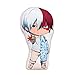 Anime My Hero Academia Todoroki Shoto Cojín Poliéster suave Cierre cremallera oculta Almohada decorativa Cojín, aplica decoración coche Sofá hogar Ropa cama, tamaño 45CM