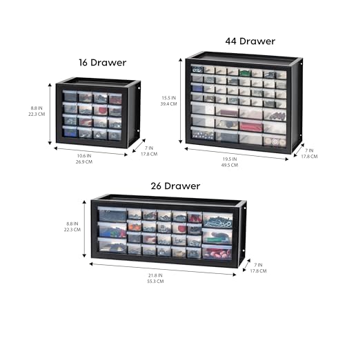 image for Iris Ohyama IRIS USA Plastic Drawer Storage Organizer, 26-Drawer Teach