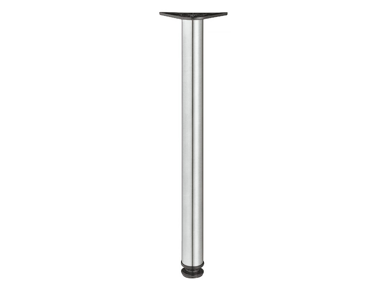 Gedotec Gambe del tavolo in acciaio inox D 60 mm |1 pezzo regolabili in altezza| Altezza 710 mm + 30 mm |incl. materiale di fissaggio